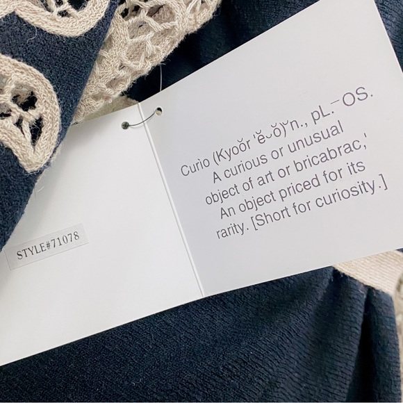 Anthro Style CURIO at Faena Bazaar Women's Lace Flared Boho Sleeve Wrap Sweater - Picture 13 of 14